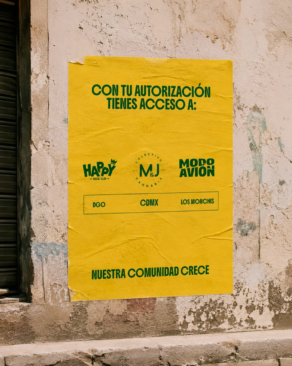 Con tu autorización tienes acceso a Happy Social Club, Colectivo M&J y Modo Avión en DGO, CDMX y Los Mochis